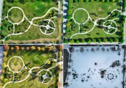 Il Giardino dell'infinito nelle 4 stagioni